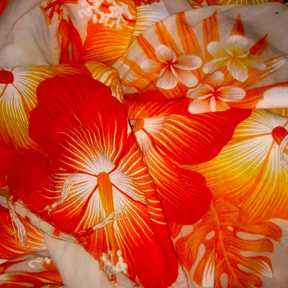 Bring orange and white body cover up